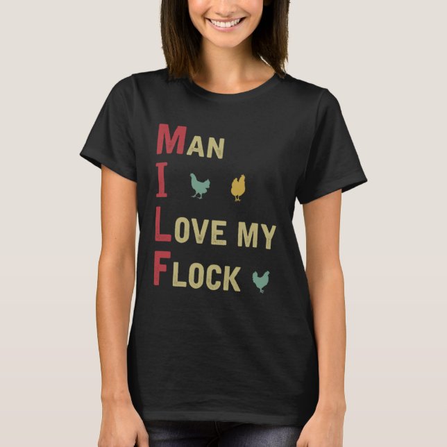 Camiseta Chicken Farmer Man I Love my Flock Chicken (Frente)