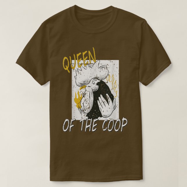 Camiseta Chicken Farmer Queen of the Coop T-Shirt (Frente do Design)