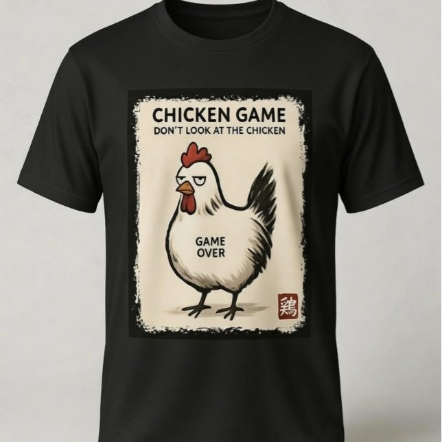 Camiseta Chicken Game – Don’t Look at the Chicken Funny (Criador carregado)