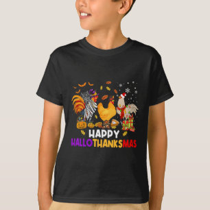 Camiseta Chicken Halloween Happy Hallothanksmas Autumn Chri