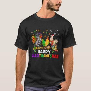 Camiseta Chicken Halloween Happy Hallothanksmas Autumn Chri