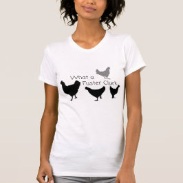 Camiseta Chicken Humor: Qual é a Pilha do Fuster?