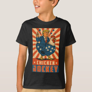 Camiseta Chicken Jockey Trump Engraçado Meme 10
