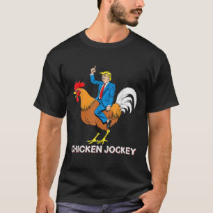 Camiseta Chicken Jockey Trump Engraçado Meme Surreal Humor 