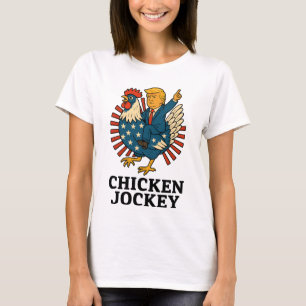 Camiseta Chicken Jockey Trump Engraçado Memória