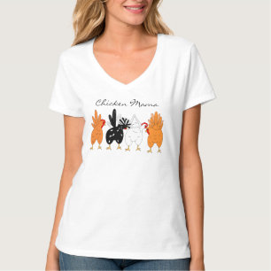 Camiseta Chicken Mama   Frentes de frango e apoio de frango