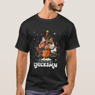 Camiseta Chicken Merry Chickmas Santa Claus