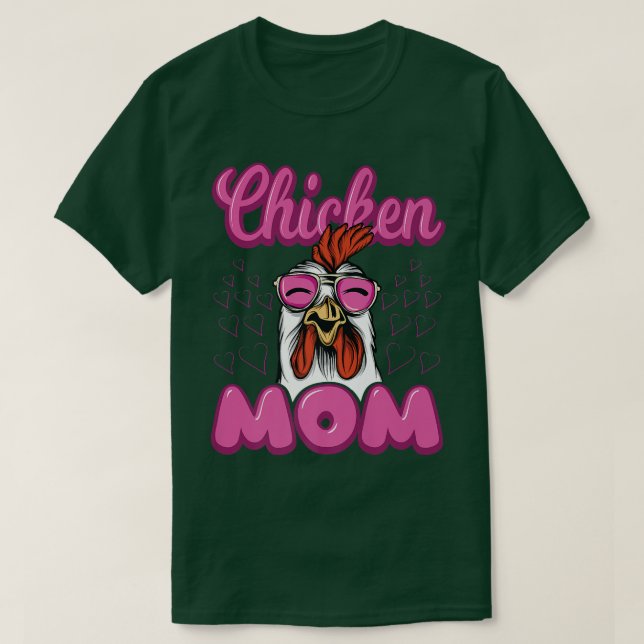 Camiseta Chicken Mom  chicken mom  farm farmer farmer  (Frente do Design)