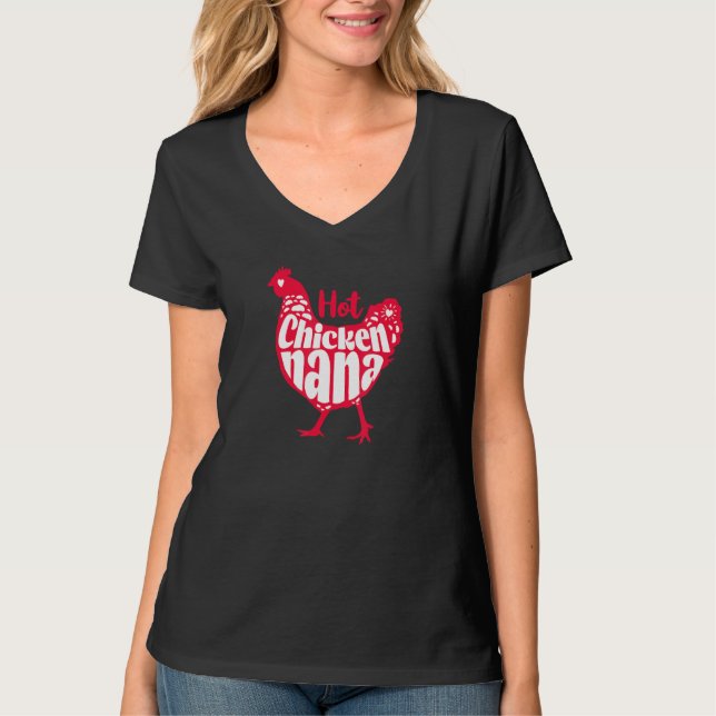 Camiseta Chicken Nana Graphic For Grandmother Chicken Farme (Frente)