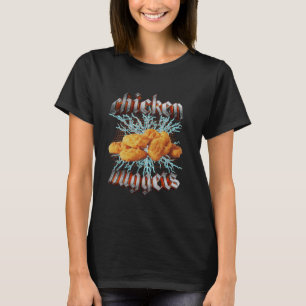 Camiseta Chicken Nuggets Heavy Metal World Tour Hardcore Mu