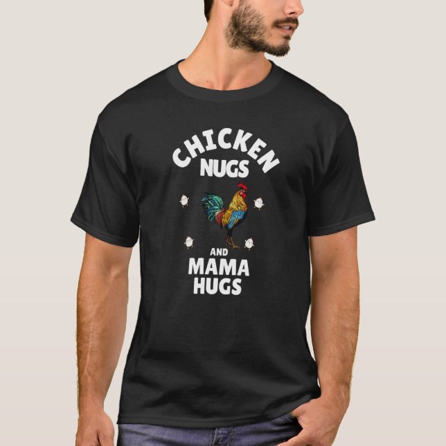 Camiseta Chicken Nugs and Mama Hugs Toddler Youth Boy Nugge (Frente)