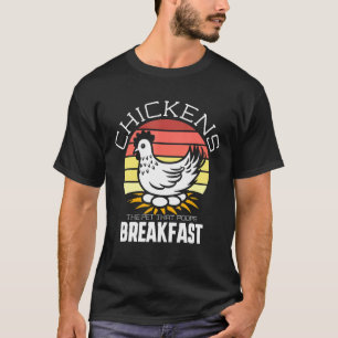Camiseta Chicken Pet Poops Café da Manhã