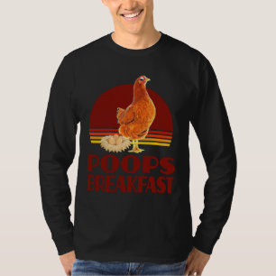 Camiseta Chicken Poops Breakfast Vintage