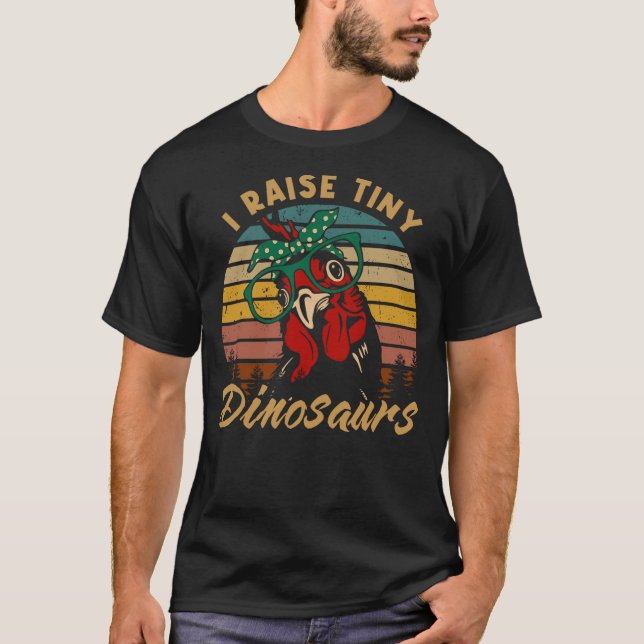 Camiseta Chicken Portrait Cute Animals Poultry I Raise Tiny (Frente)