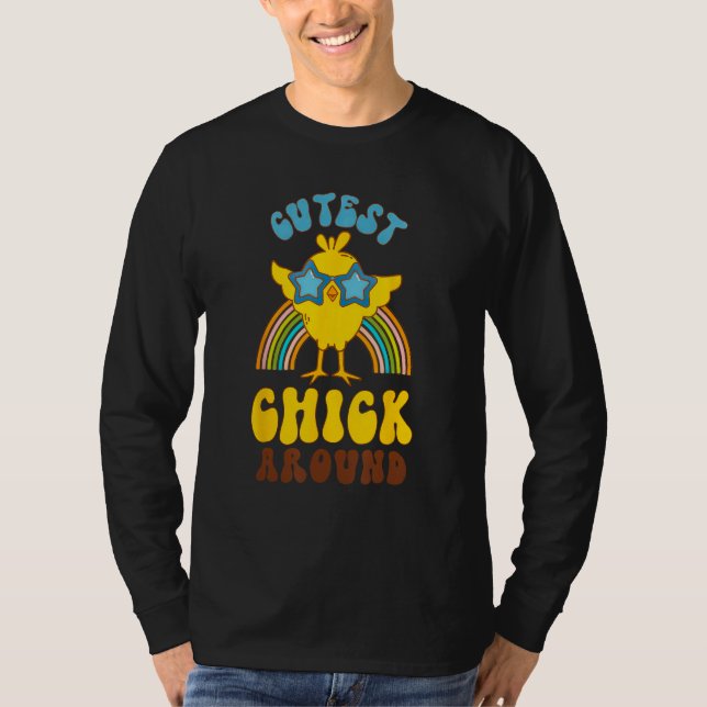 Camiseta Chicken Rainbow Cutest Chick Around (Frente)