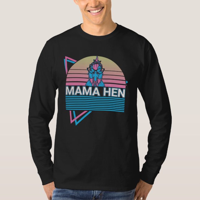 Camiseta Chicken Retro Mama Hen (Frente)