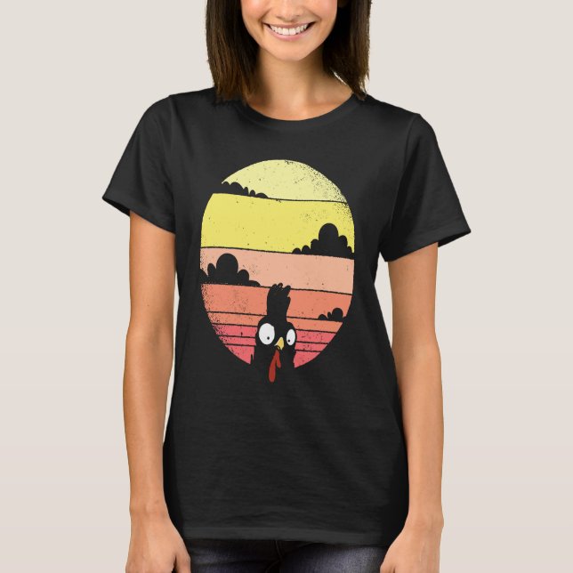Camiseta Chicken Retro Women Chicken Farmer Girls Boys Farm (Frente)