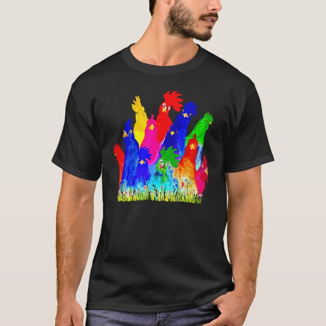 Camiseta Chicken Watercolor  For Men Women (Frente)