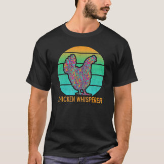 Camiseta Chicken Whisperer Patterna Silhouette Vintage Ret