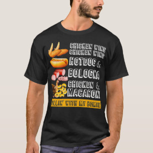 Camiseta Chicken Wing Chicken Wing Hotdog e Bologna