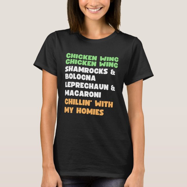 Camiseta Chicken Wing Chicken Wing Song Hot Dog Bologna St  (Frente)
