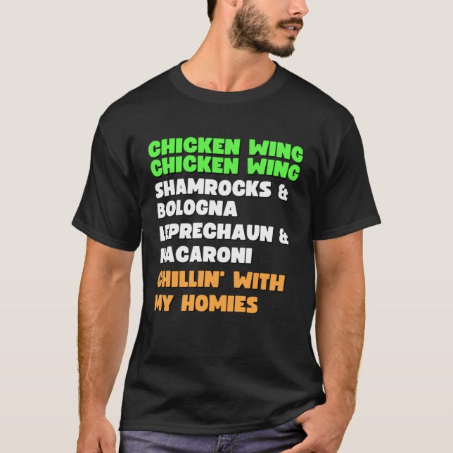 Camiseta Chicken Wing Chicken Wing Song Hot Dog Bologna St  (Frente)