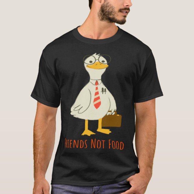 Camiseta Chickens Are Friends Not Food  Cute Vegans & Veget (Frente)