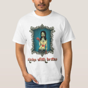 Camiseta chicks with brains (white)
