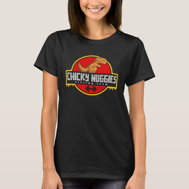 Camiseta Chicky Nuggies Lifting Team Chicken Nugget  Fitnes (Frente)