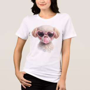 Camiseta Chiclete Bolha de Cachorrinho Fofo