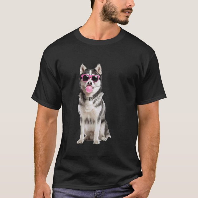 Camiseta Chiclete Siberian Husky (Frente)