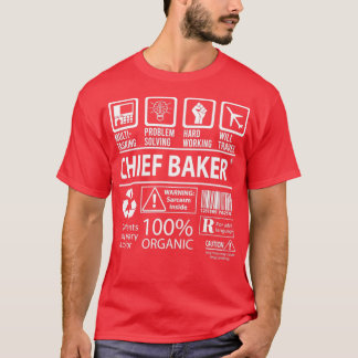 Camiseta Chief Baker MultiTasking Certified Job Gift Item 3