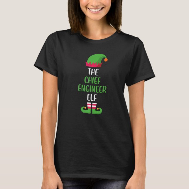 Camiseta Chief Engineer Elf Family Matching Group Christmas (Frente)