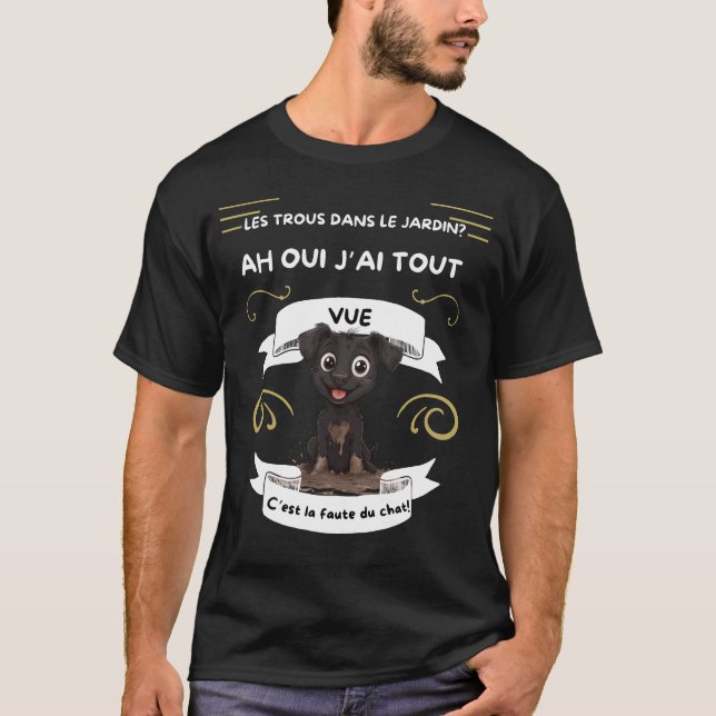 Camiseta Chien Aventure à quatre pattes (Frente)