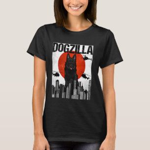 Camiseta Chienzilla Dogzilla Japan Schipperke