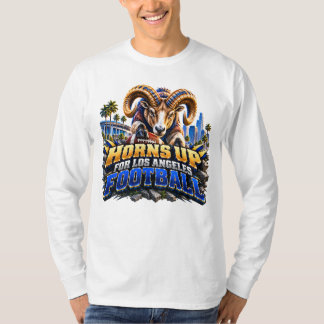Camiseta Chifres para Cima para Fã de Futebol de Los Angele