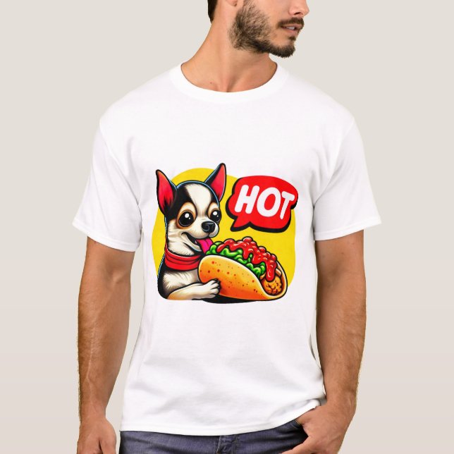 CAMISETA CHIHUAHUA A COMER BURRITO 9 (Frente)