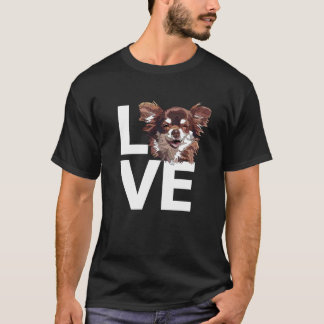Camiseta Chihuahua ama Cabelo Longo Chiwawa Muito Feliz
