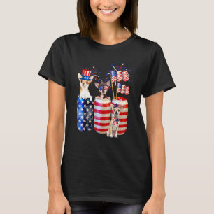 Camiseta Chihuahua Americana E Beer Us Bandeiras 4 De Julho