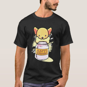 Camiseta Chihuahua Anti-Depressant Outfit Para Mulher