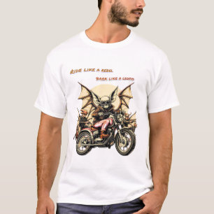 Camiseta Chihuahua Biker com as Asas Bat