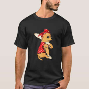 Camiseta Chihuahua Cachorro Mãe Bandana Cute Eu Amo Mamãe T