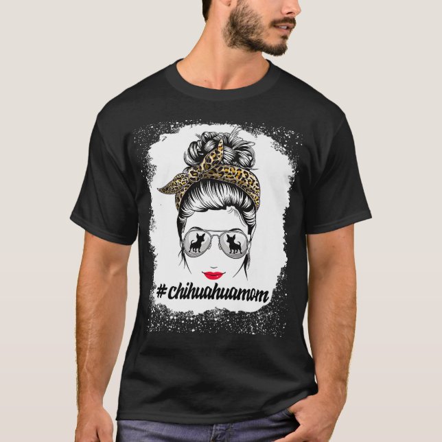 Camiseta chihuahua Cachorro Mãe Sangrando Má Manhã Bun Leop (Frente)