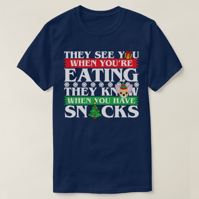 Camiseta Chihuahua Christmas (Frente do Design)