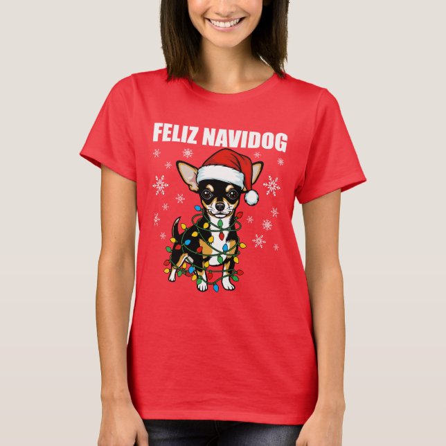 Camiseta Chihuahua Christmas (Frente)