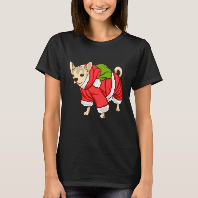 Camiseta Chihuahua Christmas Lights  Xmas Dog (Frente)