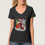 Camiseta Chihuahua Christmas Santa Hat Eggnog<br><div class="desc">Chihuahua Christmas Santa Hat Eggnog</div>