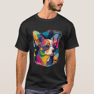 Camiseta Chihuahua Colorida Art Salvador Dali Dog Puppy