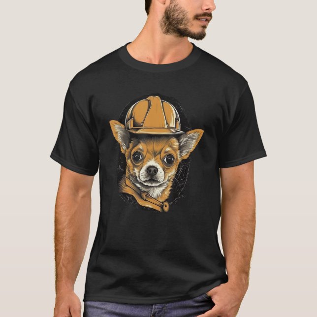 Camiseta Chihuahua Construction Worker Construction Excavat (Frente)