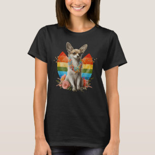 Camiseta Chihuahua Cute Dog Belíssima Flowers Girl Plant 1